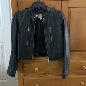 Michael Kors black leather jacket